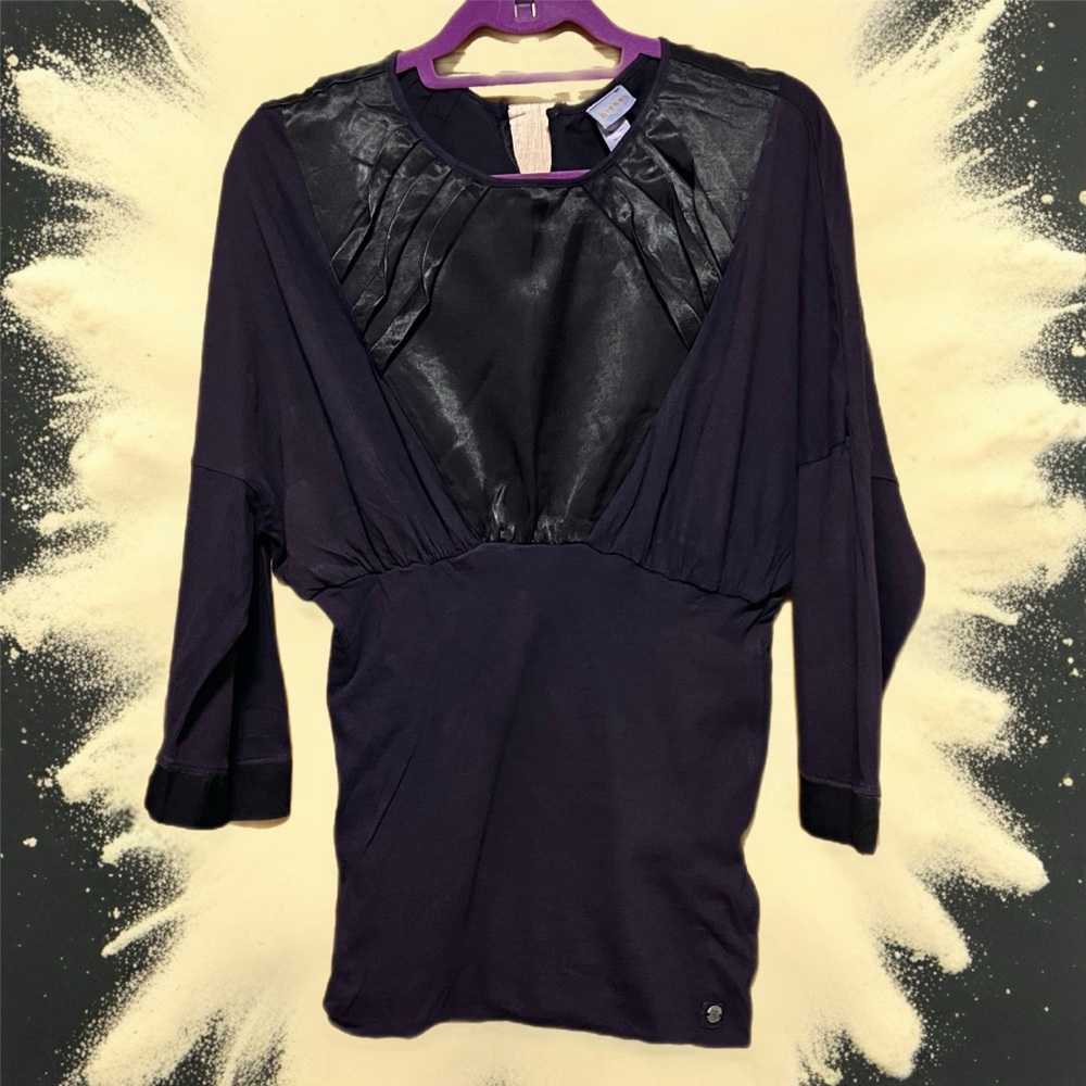 Diesel Eggplant Plum Y2K Vintage Rare Batwing Sleeve Empire Waist Dress Size Sm